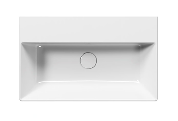 KUBE X 60X37 - Rectangular single ceramic washbasin with towel rail by GSI ceramica - view 3